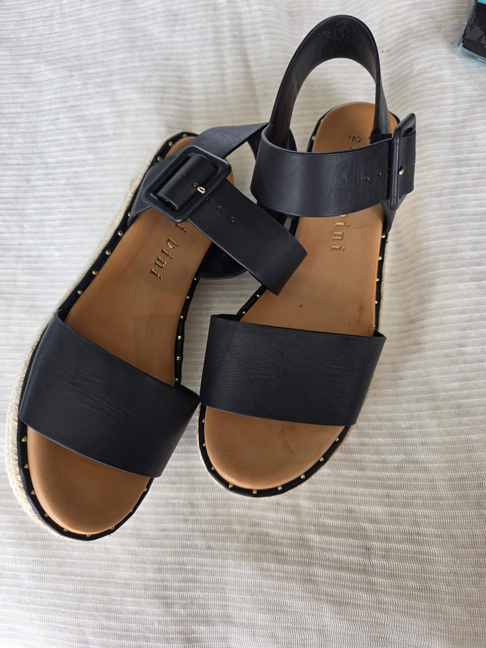 Women’s Black Platform Espadrille Sandals